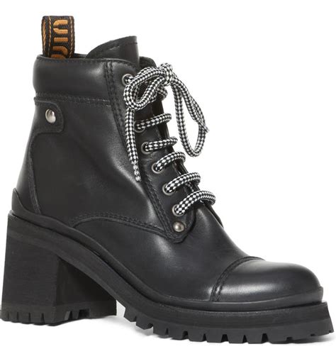 miu miu denim combat boots|Women's Miu Miu Combat Boots .